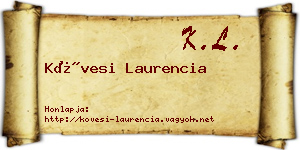 Kövesi Laurencia névjegykártya